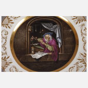 Prunkteller "Der alte Schulmeister"