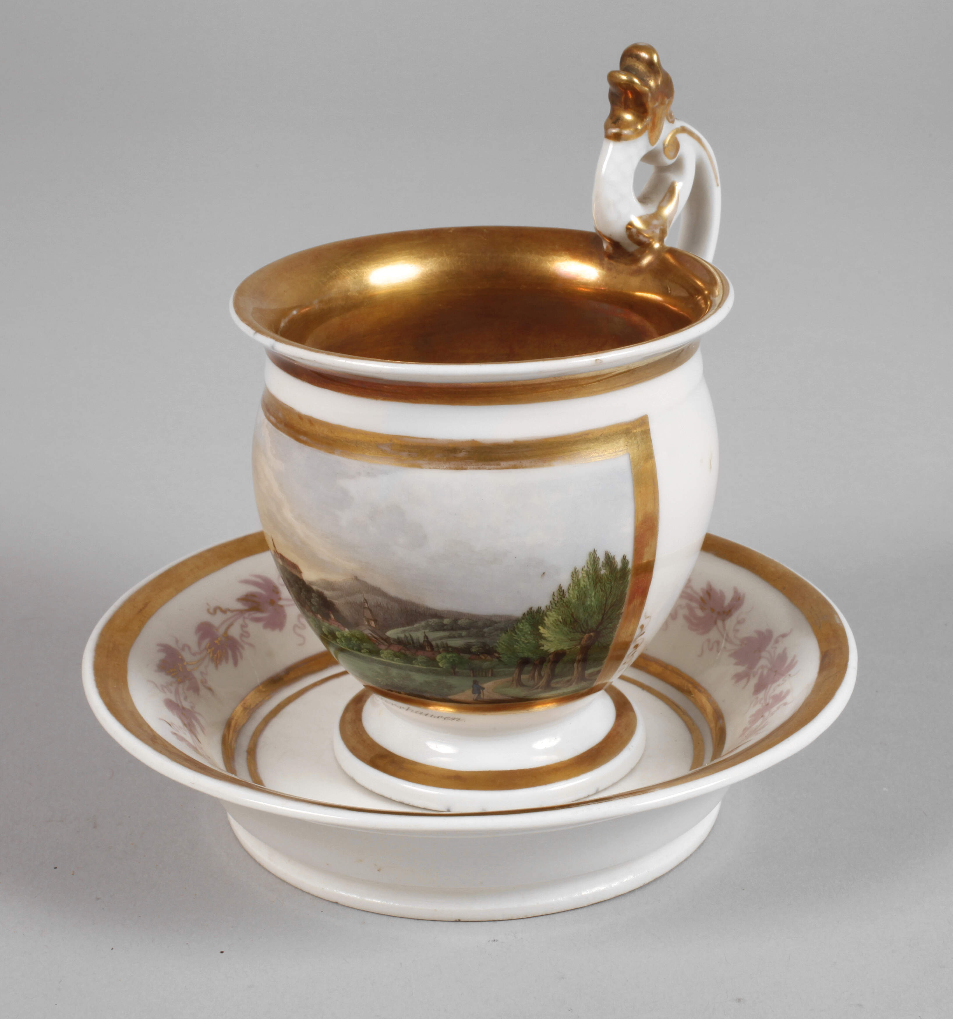 KPM Berlin Ansichtentasse "Waltershausen"