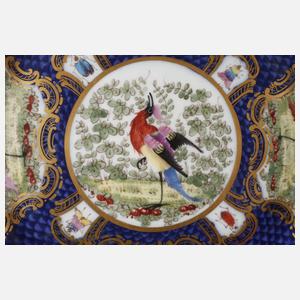 Frankreich Zierteller mit Vogeldekor