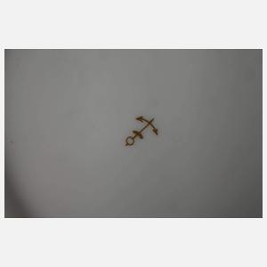 Frankreich Zierteller mit Vogeldekor