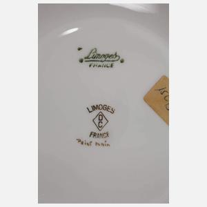 Frankreich große Deckeltasse mit Goldmalerei