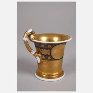 Empire Prunktasse Goldradierung