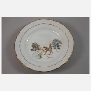 Kopenhagen Paar Speiseteller im Fauna-Danica-Stil