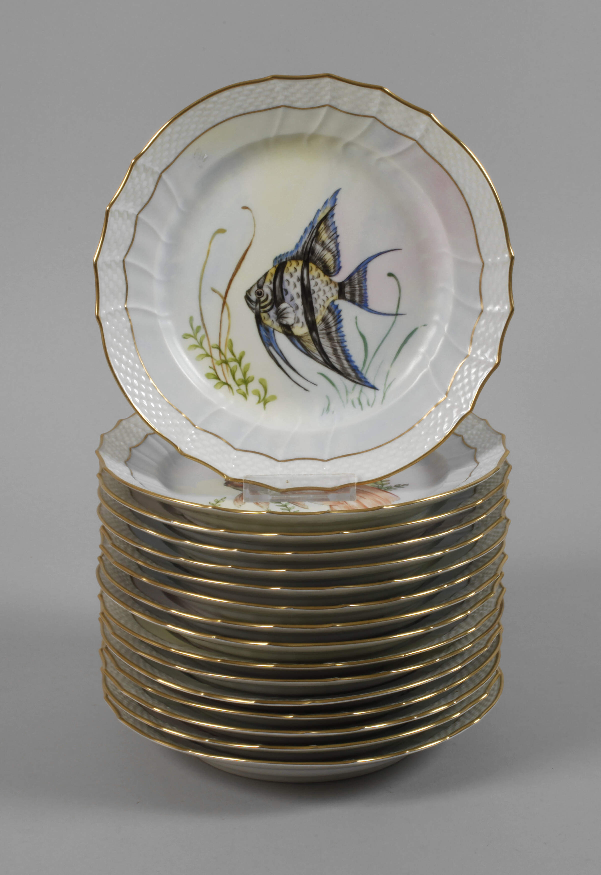 Kopenhagen 16 Fischteller im Fauna-Danica-Stil