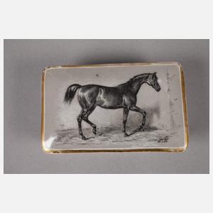 Schuhmann Berlin Deckeldose mit Pferdemotiv