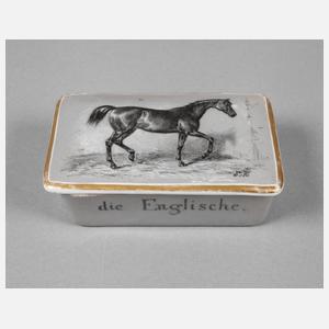 Schuhmann Berlin Deckeldose mit Pferdemotiv
