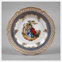 KPM Berlin kleiner Zierteller mit Watteaumalerei111