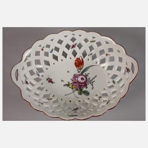 Ludwigsburg Durchbruchschale Blumenmalerei