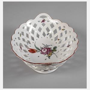 Ludwigsburg Durchbruchschale Blumenmalerei