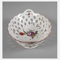 Ludwigsburg Durchbruchschale Blumenmalerei111