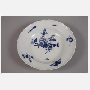 Meissen drei Suppenteller "Deutsche Blume und Insekten"