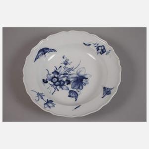 Meissen drei Suppenteller "Deutsche Blume und Insekten"