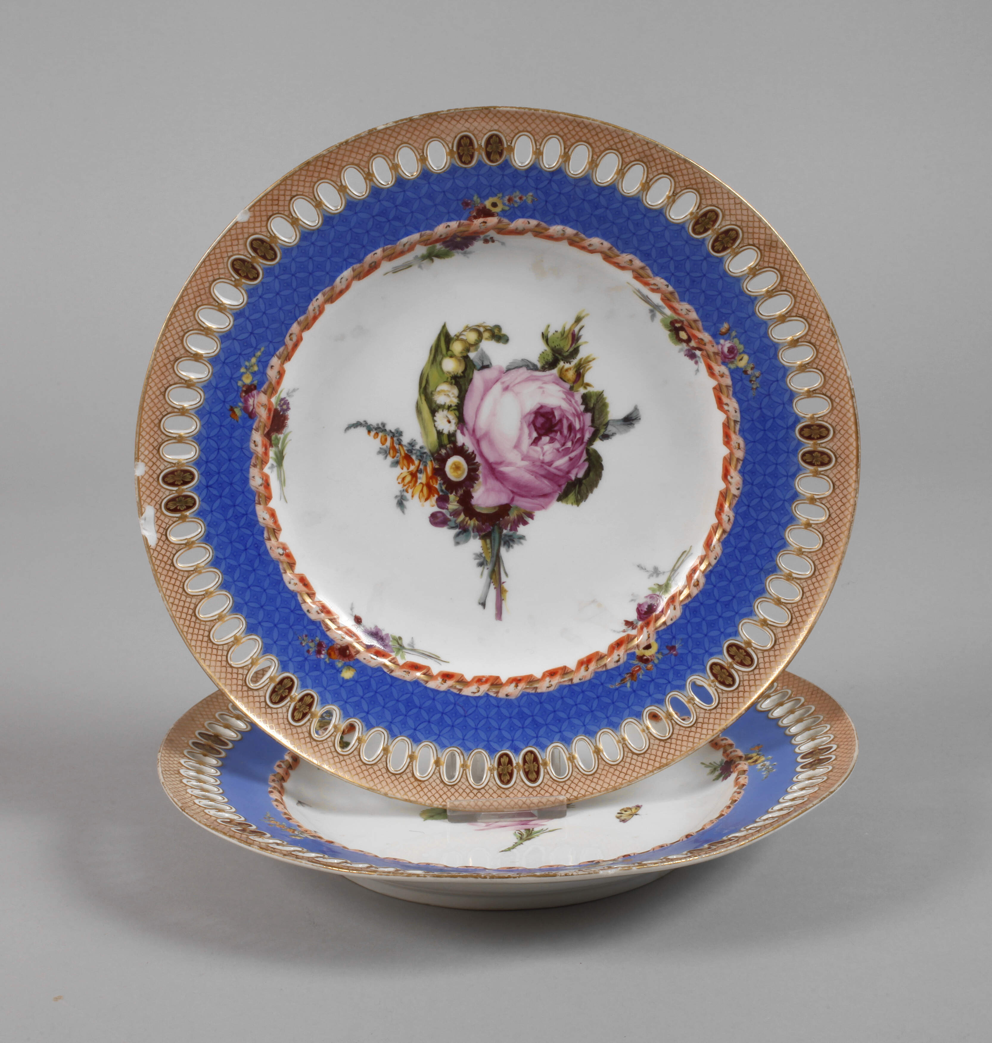 Meissen Paar Zierteller Marcolinizeit