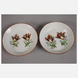 Meissen Paar Tassen mit Untertassen Marcolinizeit