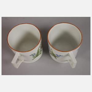 Meissen Paar Tassen mit Untertassen Marcolinizeit