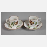 Meissen Paar Tassen mit Untertassen Marcolinizeit111