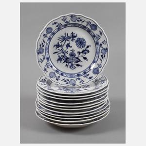 Meissen Konvolut Speiseteller "Zwiebelmuster"