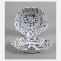 Meissen zwei Durchbruchschalen "Zwiebelmuster"111