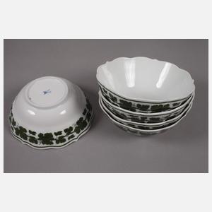 Meissen Speiseservice-Konvolut Weinlaubdekor