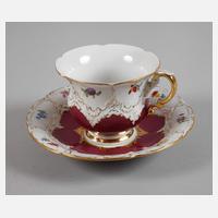 Meissen Prunktasse mit Untertasse "B-Form"111