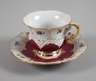 Meissen Prunktasse mit Untertasse "B-Form"
