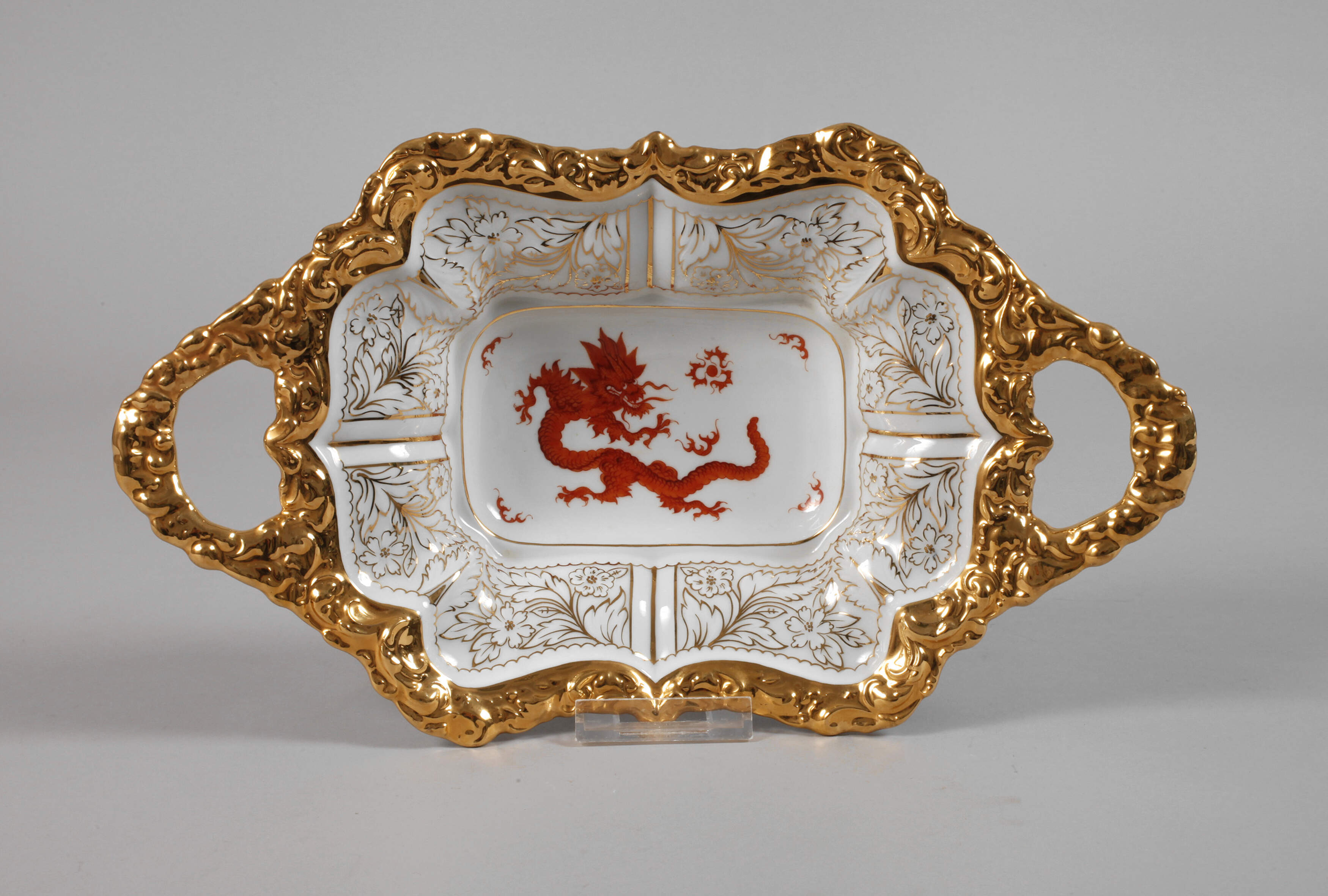 Meissen Prunkschale "Roter Mingdrache"