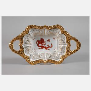 Meissen Prunkschale "Roter Mingdrache"