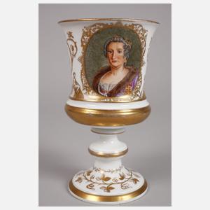 Meissen Deckelpokal Portrait Kurfürstenpaar