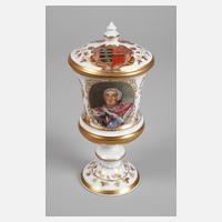 Meissen Deckelpokal Portrait Kurfürstenpaar111