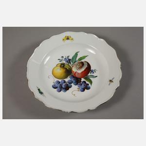 Meissen Anbietschale Fruchtmalerei mit Insekten