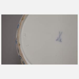 Meissen Henkelkorb mit Vergissmeinnichtblüten