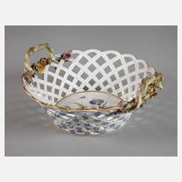 Meissen Henkelkorb mit Vergissmeinnichtblüten111