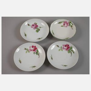 Meissen Konvolut "Rote Rose"