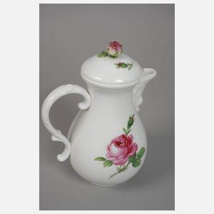 Meissen Mokka-Restservice "Rote Rose"