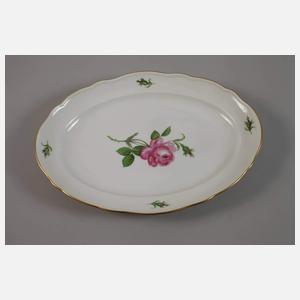 Meissen Anbietplatte und zwei Schalen "Rote Rose"