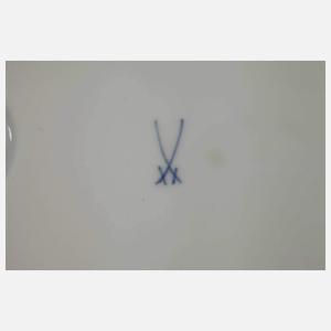 Meissen Tortenplatte und Kuchenteller Blumenmalerei