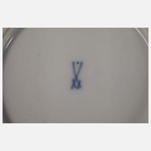 Meissen neun Durchbruchteller Streublümchendekor