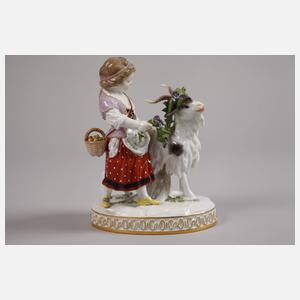 Meissen "Mädchen mit Ziegenbock"