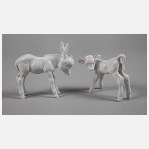 Meissen "Esel" und "Kalb"
