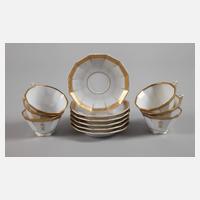 Nymphenburg sechs Mokkatassen mit Wappen111