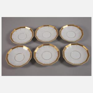 Nymphenburg Kaffee-Restservice mit Wappen