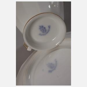 Nymphenburg Kaffee-Restservice mit Wappen