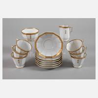 Nymphenburg Kaffee-Restservice mit Wappen111