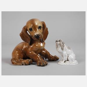 Rosenthal zwei Hunde