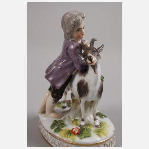 Thüringen Knabe mit Ziegenbock