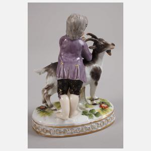 Thüringen Knabe mit Ziegenbock