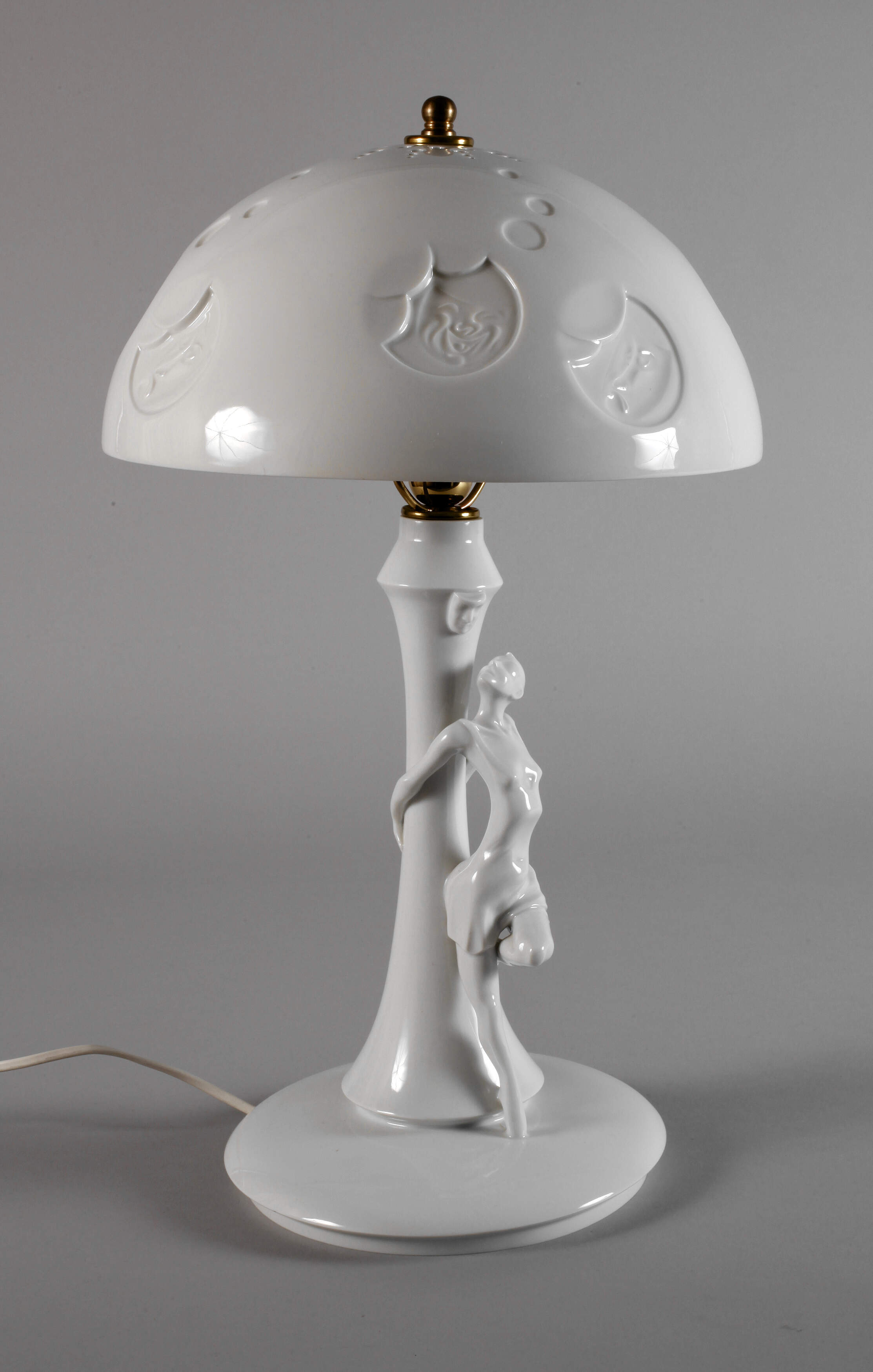 Volkstedt Lithophanie-Lampe mit Dame