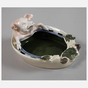 Kleine Schale mit Glücksschwein