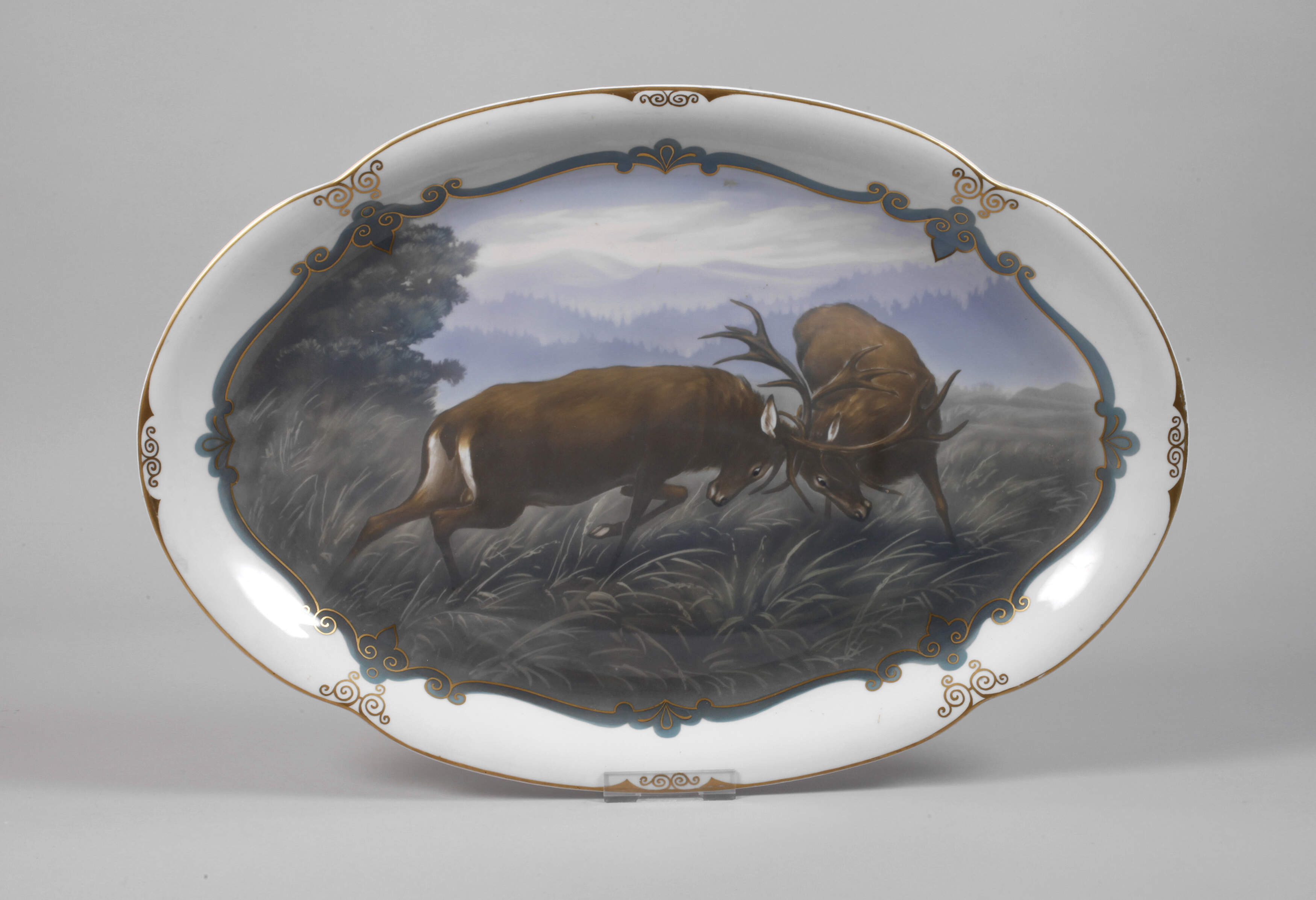 Kaestner Oberhohndorf große Wandplatte Hirschmotiv