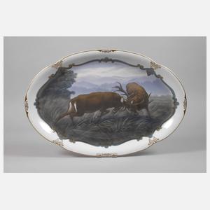 Kaestner Oberhohndorf große Wandplatte Hirschmotiv